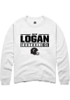 Main image for Drew Logan  Rally Cincinnati Bearcats Mens White NIL Stacked Box Long Sleeve Crew Sweatshirt