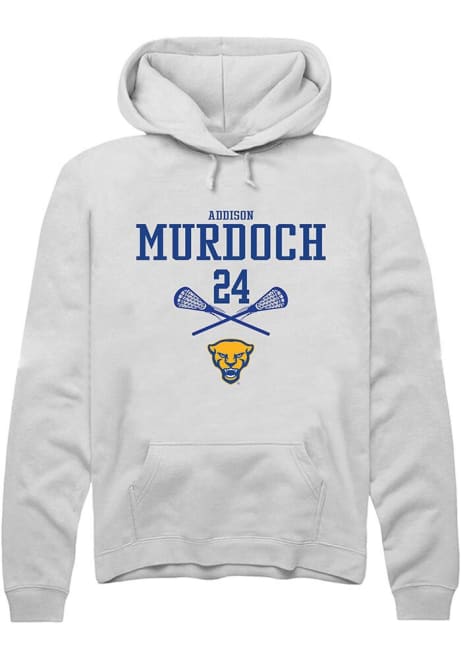 Addison Murdoch Rally Mens White Pitt Panthers NIL Sport Icon Hooded Sweatshirt