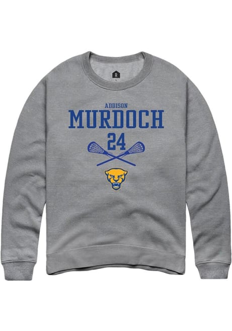 Addison Murdoch Rally Mens Graphite Pitt Panthers NIL Sport Icon Crew Sweatshirt