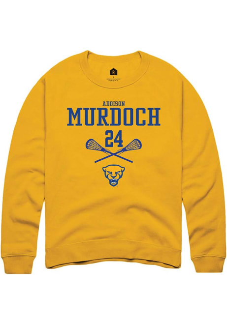 Addison Murdoch Rally Mens Gold Pitt Panthers NIL Sport Icon Crew Sweatshirt