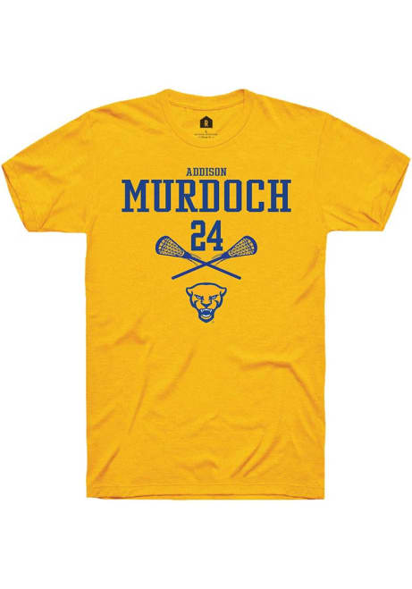 Addison Murdoch Gold Pitt Panthers NIL Sport Icon Short Sleeve T Shirt