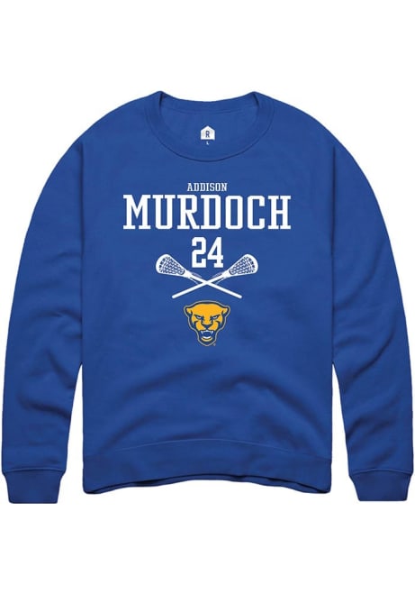 Addison Murdoch Rally Mens Blue Pitt Panthers NIL Sport Icon Crew Sweatshirt