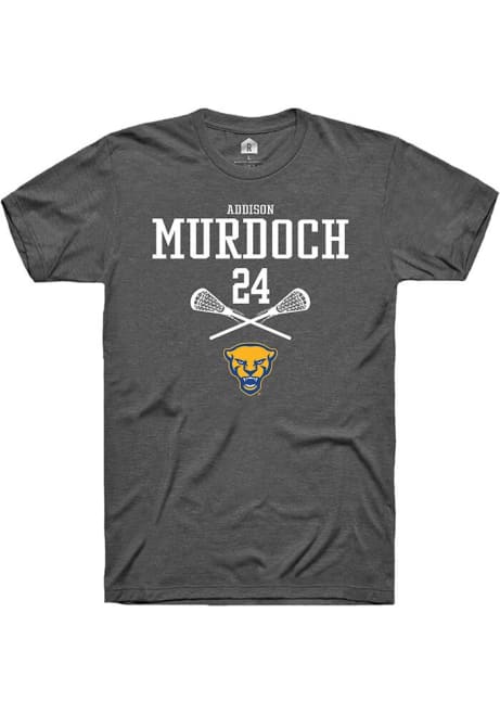 Addison Murdoch Dark Grey Pitt Panthers NIL Sport Icon Short Sleeve T Shirt