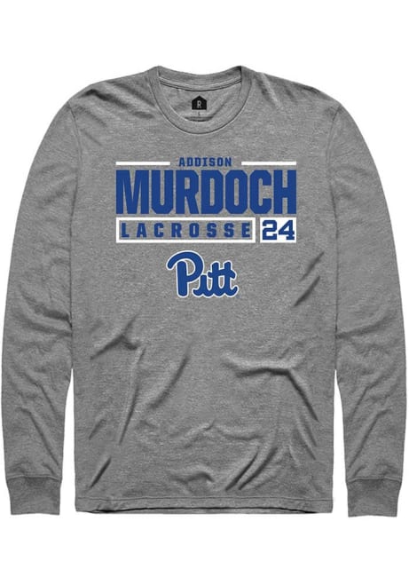 Addison Murdoch Rally Mens Graphite Pitt Panthers NIL Stacked Box Tee