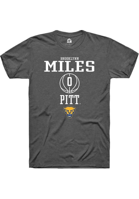 Brooklynn Miles Dark Grey Pitt Panthers NIL Sport Icon Short Sleeve T Shirt