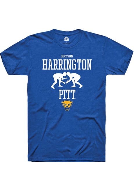 Bryson Harrington Blue Pitt Panthers NIL Sport Icon Short Sleeve T Shirt