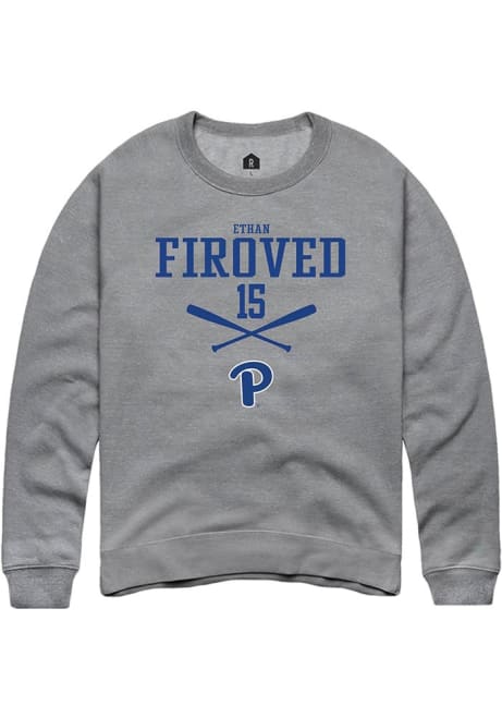 Ethan Firoved Rally Mens Graphite Pitt Panthers NIL Sport Icon Crew Sweatshirt