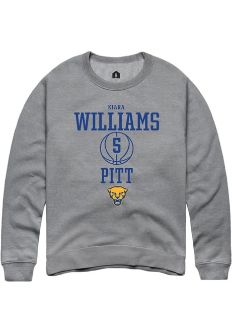 Kiara Williams Rally Mens Graphite Pitt Panthers NIL Sport Icon Crew Sweatshirt