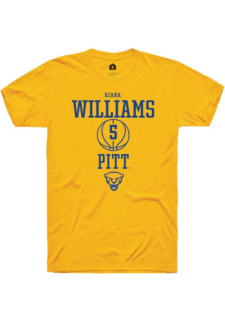 Kiara Williams Gold Pitt Panthers NIL Sport Icon Short Sleeve T Shirt