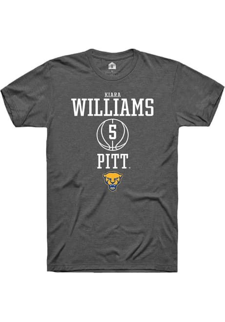 Kiara Williams Dark Grey Pitt Panthers NIL Sport Icon Short Sleeve T Shirt