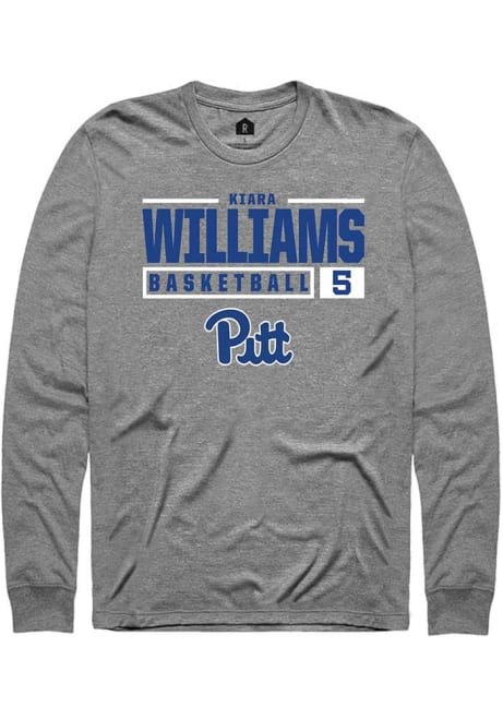 Kiara Williams Rally Mens Graphite Pitt Panthers NIL Stacked Box Tee