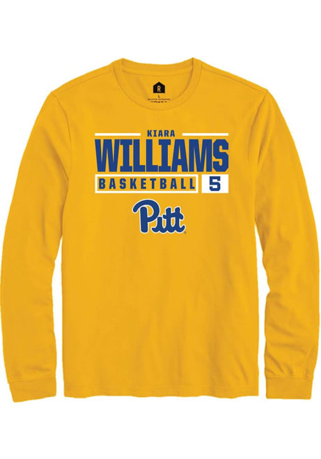 Kiara Williams Rally Mens Gold Pitt Panthers NIL Stacked Box Tee