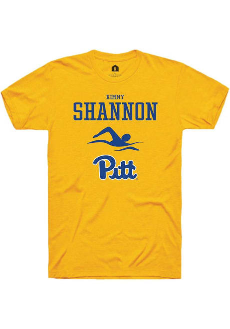 Kimmy Shannon Gold Pitt Panthers NIL Sport Icon Short Sleeve T Shirt