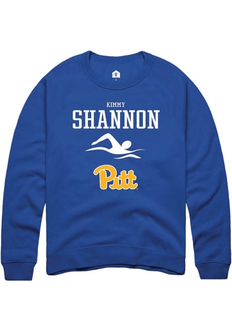 Kimmy Shannon Rally Mens Blue Pitt Panthers NIL Sport Icon Crew Sweatshirt