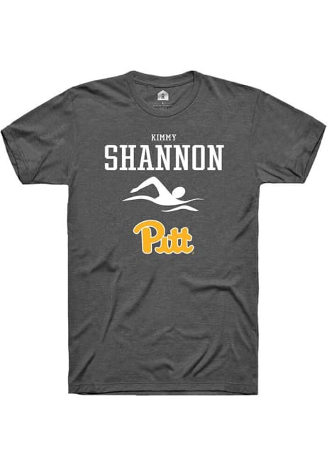 Kimmy Shannon Dark Grey Pitt Panthers NIL Sport Icon Short Sleeve T Shirt