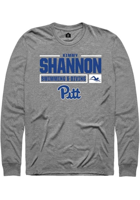 Kimmy Shannon Rally Mens Graphite Pitt Panthers NIL Stacked Box Tee