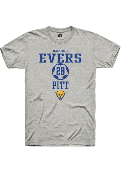 Mackenzie Evers Ash Pitt Panthers NIL Sport Icon Short Sleeve T Shirt