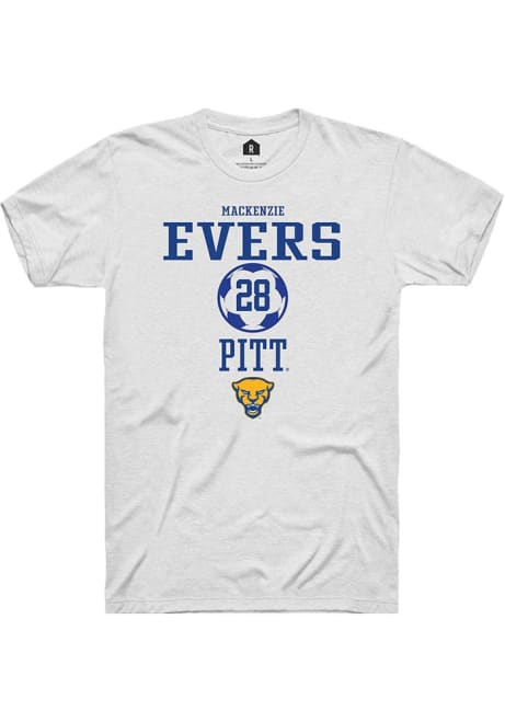 Mackenzie Evers White Pitt Panthers NIL Sport Icon Short Sleeve T Shirt