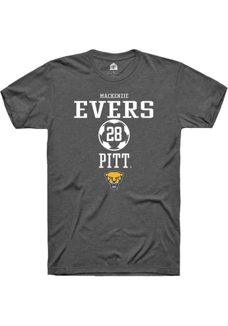 Mackenzie Evers Dark Grey Pitt Panthers NIL Sport Icon Short Sleeve T Shirt