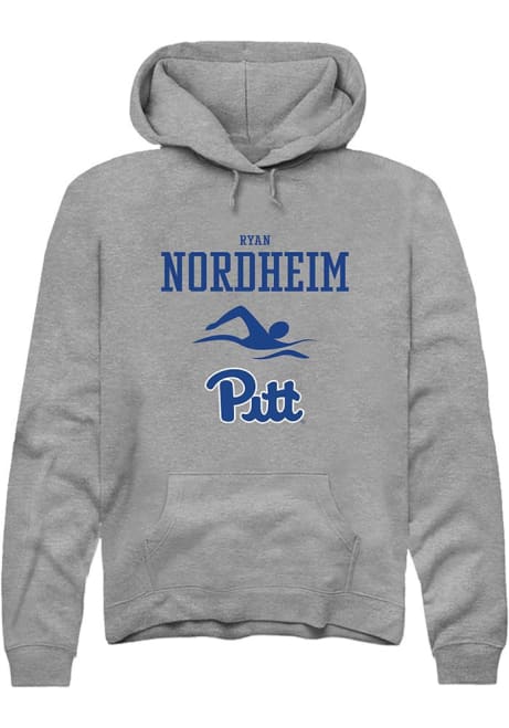 Ryan Nordheim Rally Mens Graphite Pitt Panthers NIL Sport Icon Hooded Sweatshirt