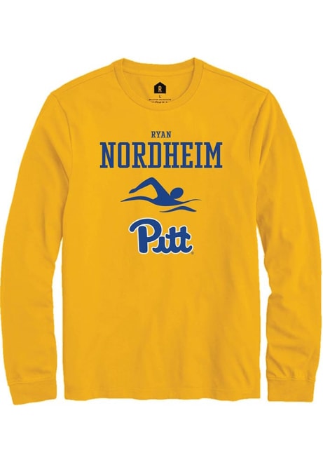 Ryan Nordheim Rally Mens Gold Pitt Panthers NIL Sport Icon Tee