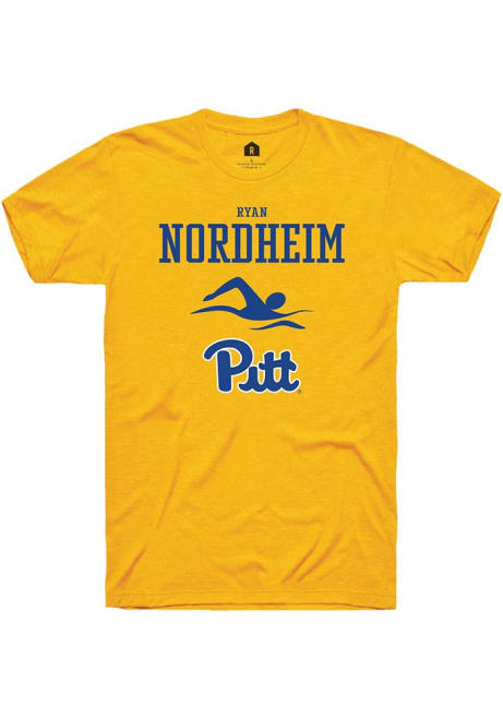 Ryan Nordheim Gold Pitt Panthers NIL Sport Icon Short Sleeve T Shirt