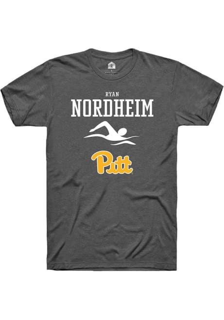 Ryan Nordheim Dark Grey Pitt Panthers NIL Sport Icon Short Sleeve T Shirt