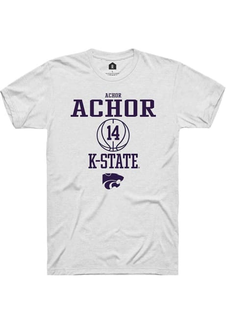 Achor Achor White K-State Wildcats NIL Sport Icon Short Sleeve T Shirt