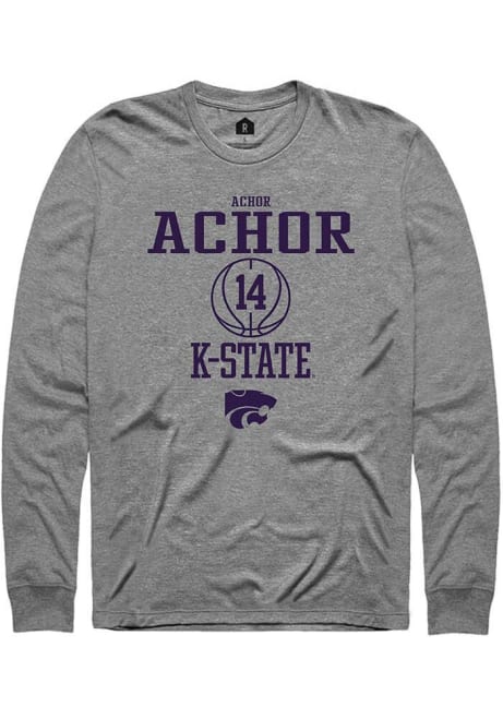 Achor Achor Rally Mens Graphite K-State Wildcats NIL Sport Icon Tee