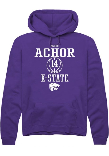 Achor Achor Rally Mens Purple K-State Wildcats NIL Sport Icon Hooded Sweatshirt