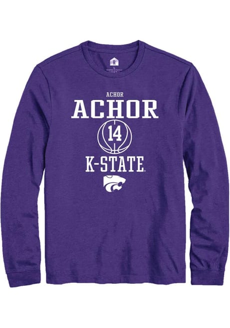 Achor Achor Rally Mens Purple K-State Wildcats NIL Sport Icon Tee