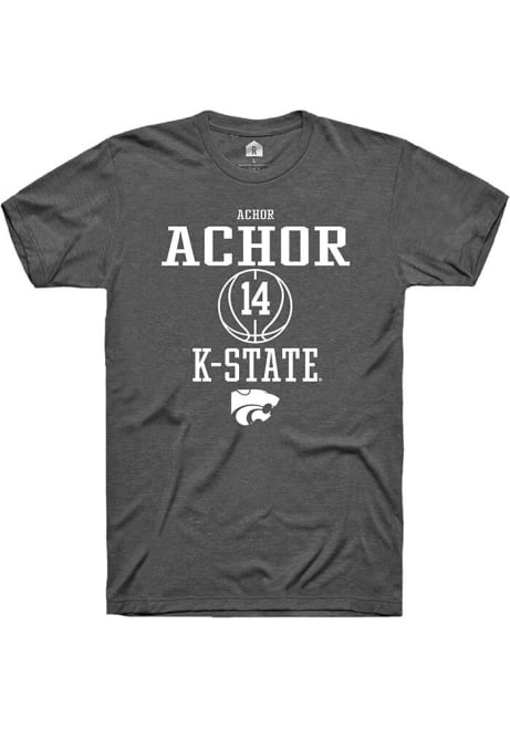 Achor Achor Dark Grey K-State Wildcats NIL Sport Icon Short Sleeve T Shirt