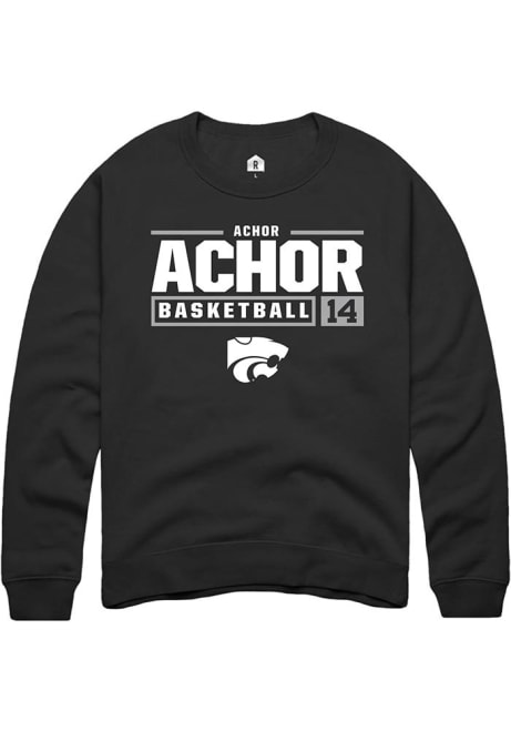 Achor Achor Rally Mens  K-State Wildcats NIL Stacked Box Crew Sweatshirt