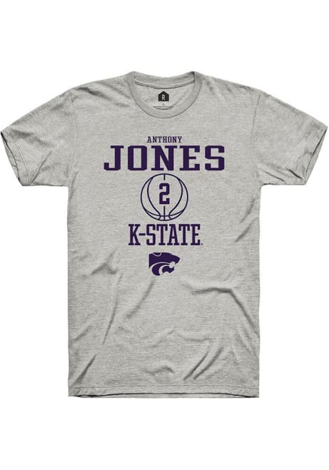 Anthony Jones Ash K-State Wildcats NIL Sport Icon Short Sleeve T Shirt