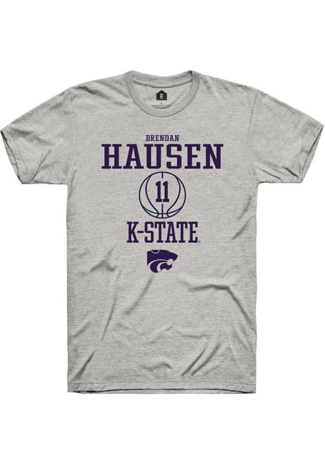 Brendan Hausen Ash K-State Wildcats NIL Sport Icon Short Sleeve T Shirt