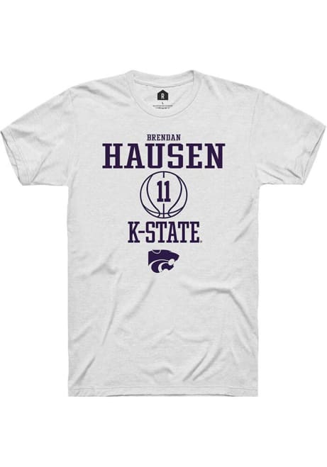 Brendan Hausen White K-State Wildcats NIL Sport Icon Short Sleeve T Shirt