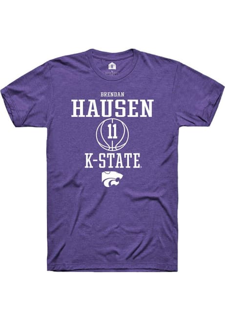 Brendan Hausen Purple K-State Wildcats NIL Sport Icon Short Sleeve T Shirt