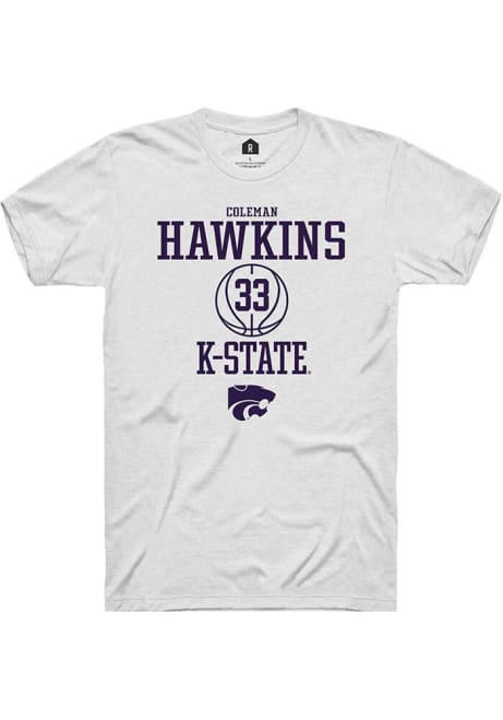 Coleman Hawkins White K-State Wildcats NIL Sport Icon Short Sleeve T Shirt