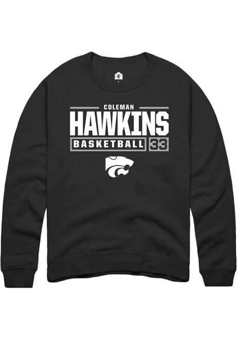 Coleman Hawkins Rally Mens  K-State Wildcats NIL Stacked Box Crew Sweatshirt