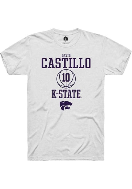 David Castillo White K-State Wildcats NIL Sport Icon Short Sleeve T Shirt