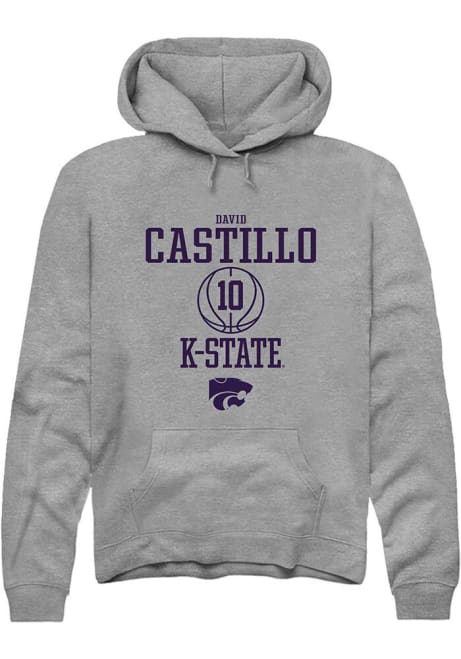 David Castillo Rally Mens Graphite K-State Wildcats NIL Sport Icon Hooded Sweatshirt