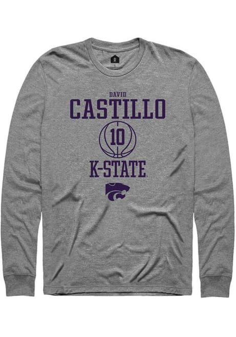 David Castillo Rally Mens Graphite K-State Wildcats NIL Sport Icon Tee