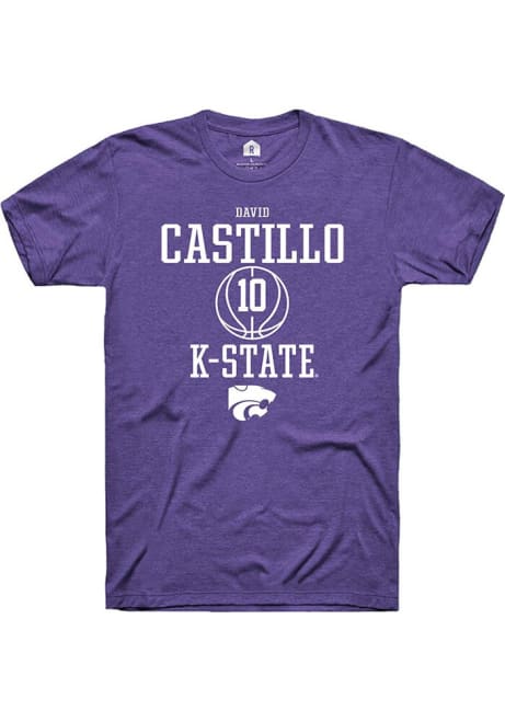 David Castillo Purple K-State Wildcats NIL Sport Icon Short Sleeve T Shirt