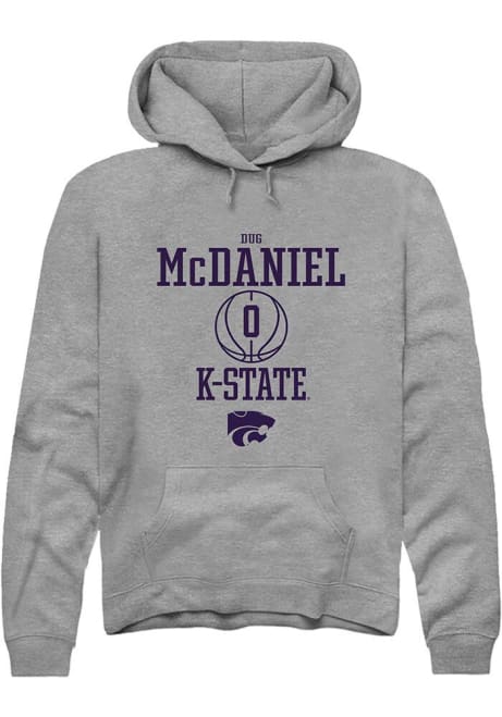 Dug McDaniel Rally Mens Graphite K-State Wildcats NIL Sport Icon Hooded Sweatshirt