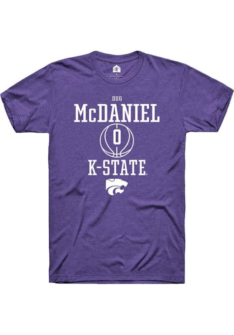 Dug McDaniel Purple K-State Wildcats NIL Sport Icon Short Sleeve T Shirt