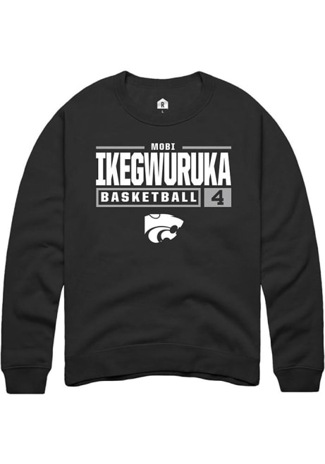 Mobi Ikegwuruka Rally Mens  K-State Wildcats NIL Stacked Box Crew Sweatshirt