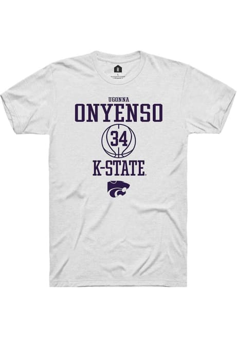 Ugonna Onyenso White K-State Wildcats NIL Sport Icon Short Sleeve T Shirt