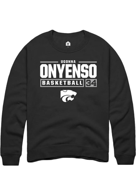 Ugonna Onyenso Rally Mens  K-State Wildcats NIL Stacked Box Crew Sweatshirt