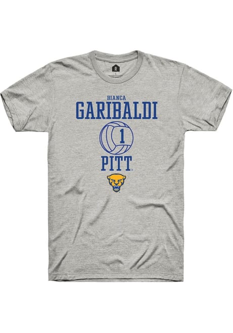 Bianca Garibaldi Ash Pitt Panthers NIL Sport Icon Short Sleeve T Shirt