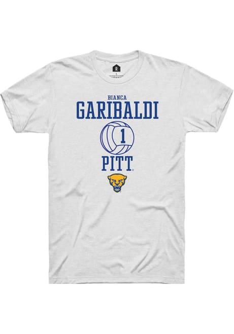 Bianca Garibaldi White Pitt Panthers NIL Sport Icon Short Sleeve T Shirt